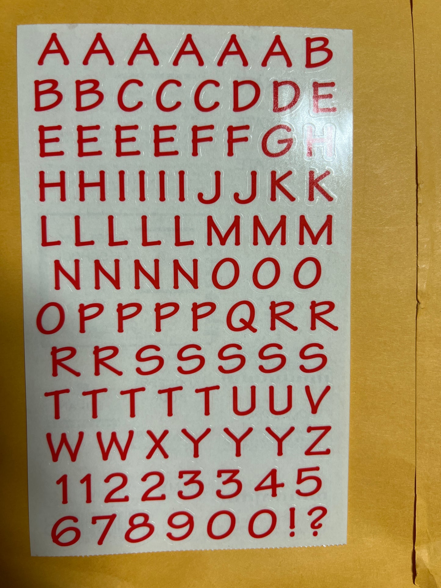 Mrs. Grossman’s Large Stickers Red Alphabet Upper Case New