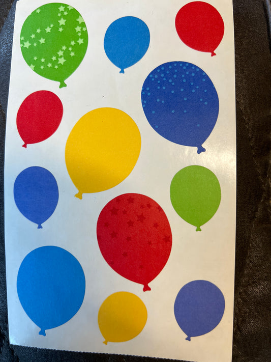 Mrs. Grossman’s Large Stickers Vellum Bright Balloons New