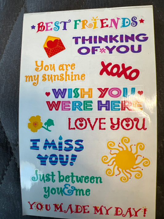 Mrs. Grossman’s Large Stickers Friendship Captions New