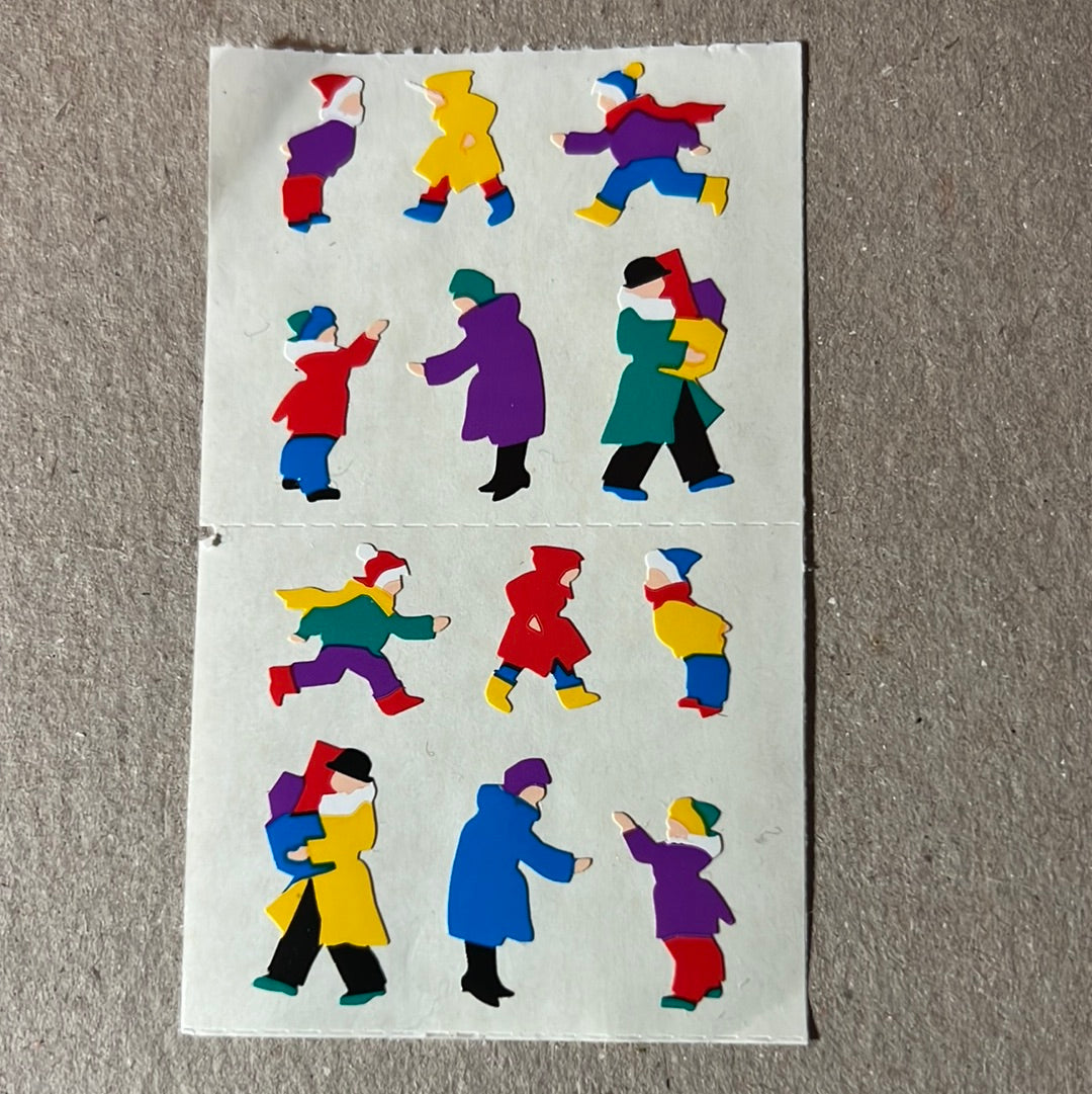 Mrs. Grossman’s Stickers Town Folk 1/2 Sheet Winter
