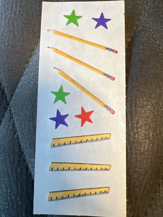 Creative Memories Stickers School Years Pencils, Rulers new