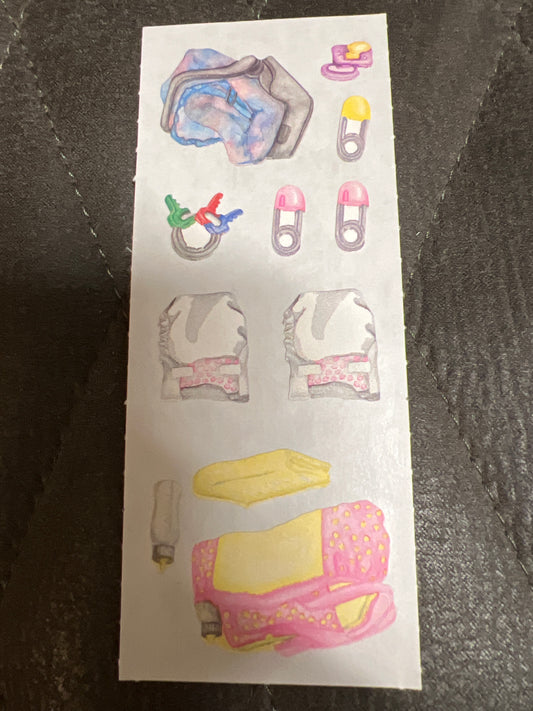 Creative Memories Stickers Girls First Years Car Seat new