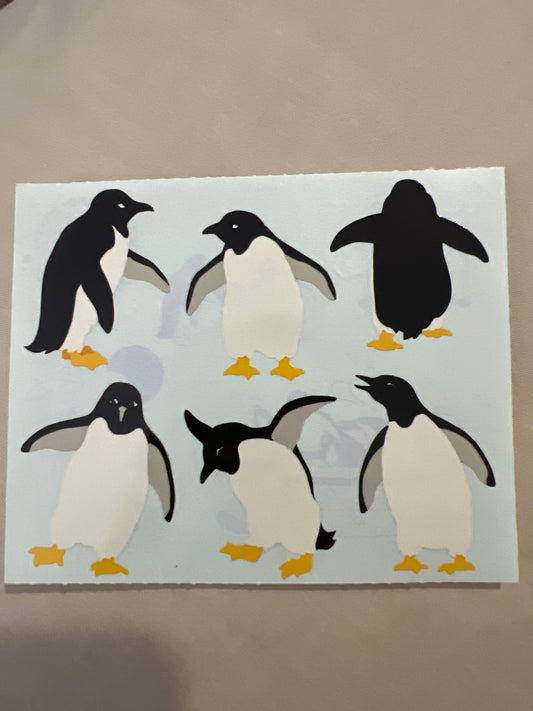 Mrs. Grossman’s Large Stickers Penguins 1/2 sheet new