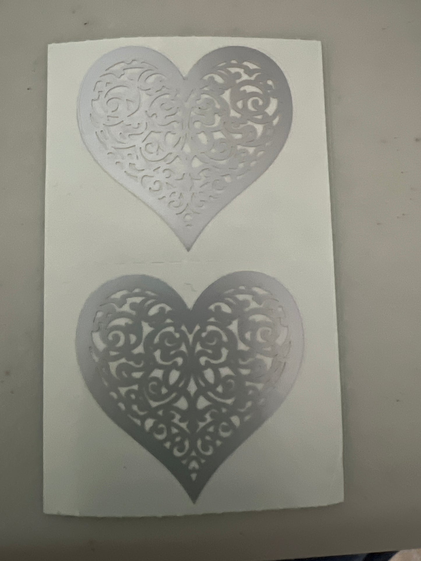 Mrs. Grossman’s Stickers Hearts Large Brocade Heart Gray 1/2 Sheet New Valentine’s