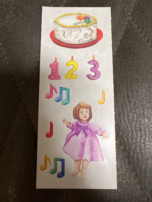 Creative Memories Stickers Girls First Years Birthday new