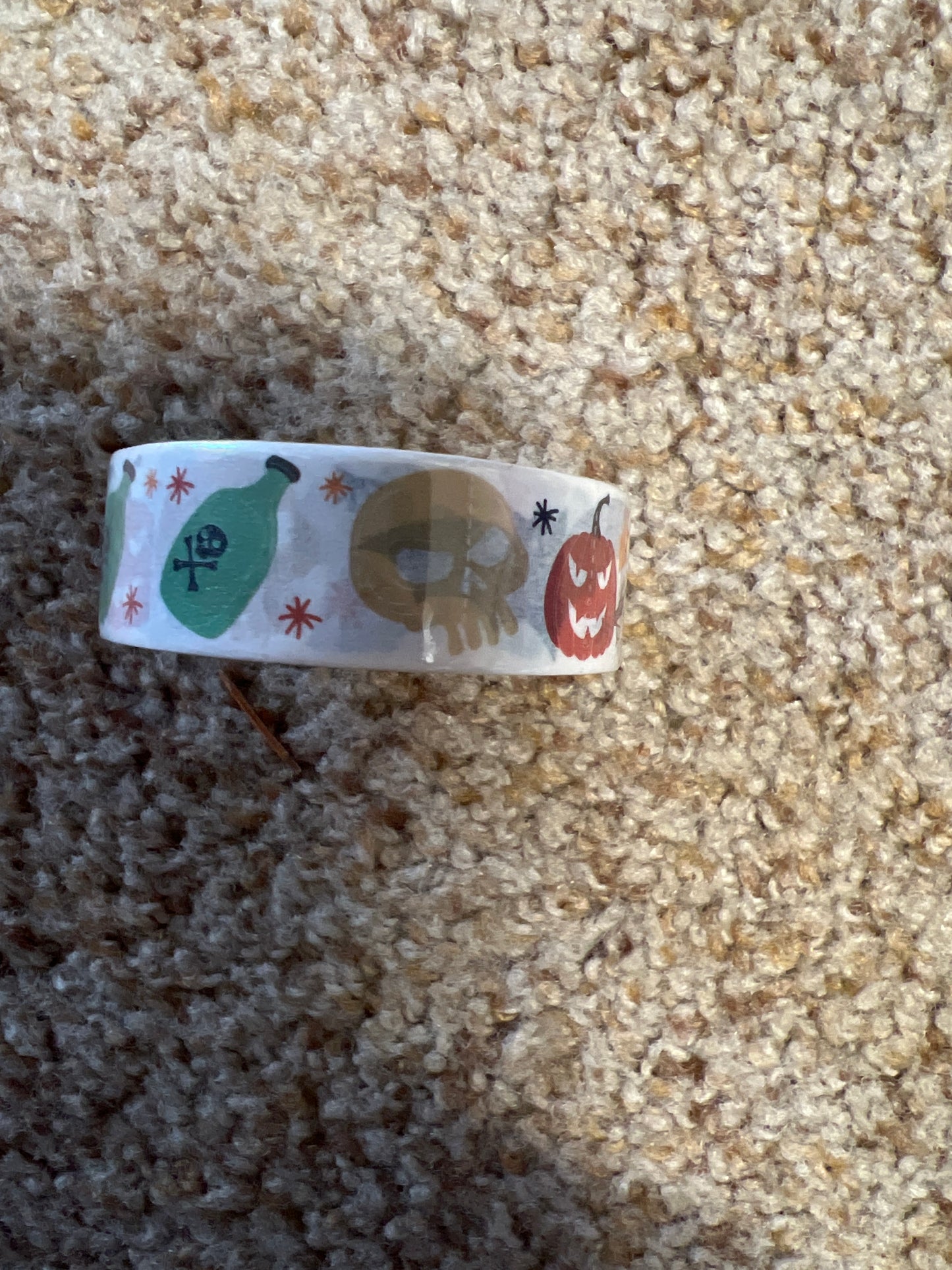 X Black Cat, Jack o Lantern, bats, Poison, Skulls Washi Tape Embellishments Halloween Clearance