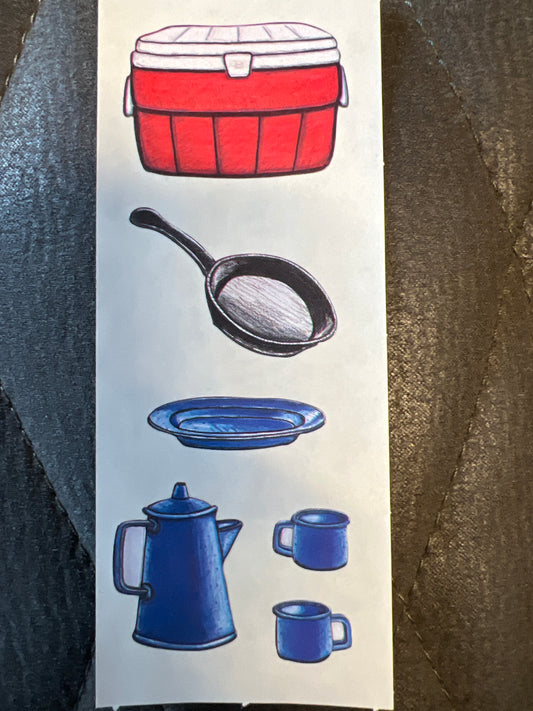 Creative Memories Stickers Wilderness Cookware, Cooler new