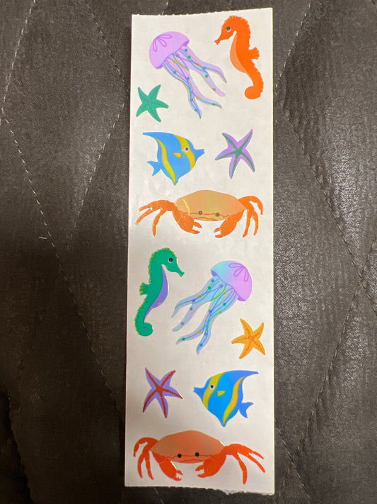 Mrs. Grossman’s Stickers Sea Animals iridescent new