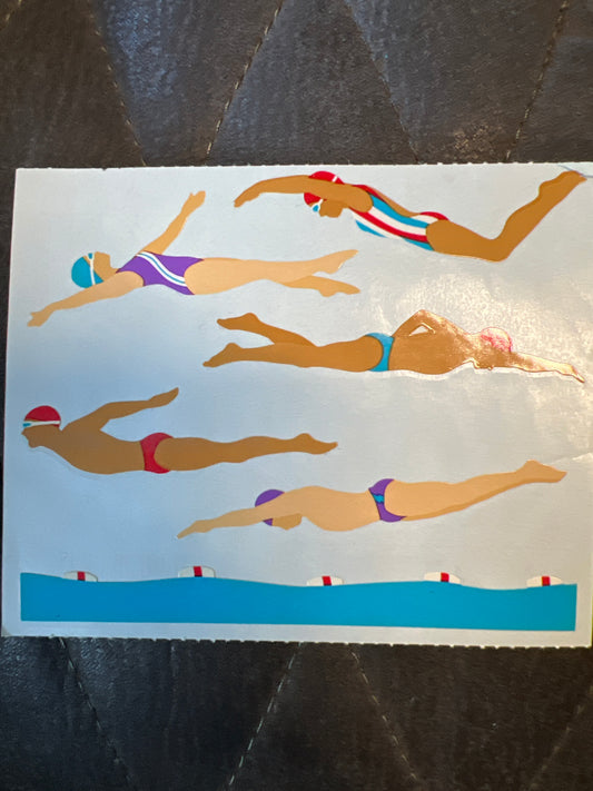 Mrs. Grossman’s Large Stickers Swimming 1/2 sheet New