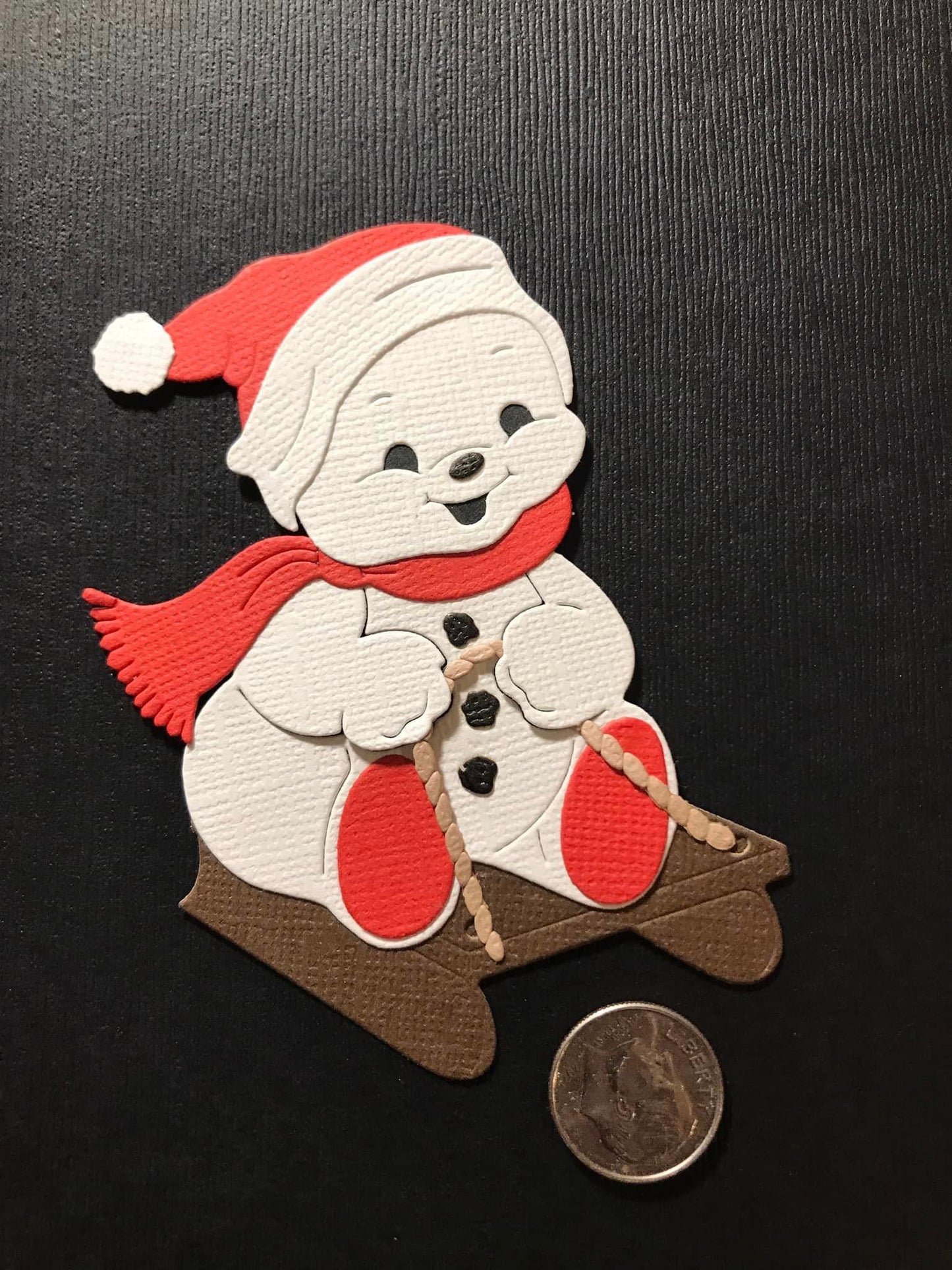 Bear on a Sled Die Cuts Winter