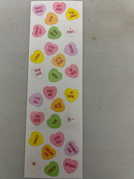 Mrs. Grossman’s Stickers Hearts Conversation New Valentine’s