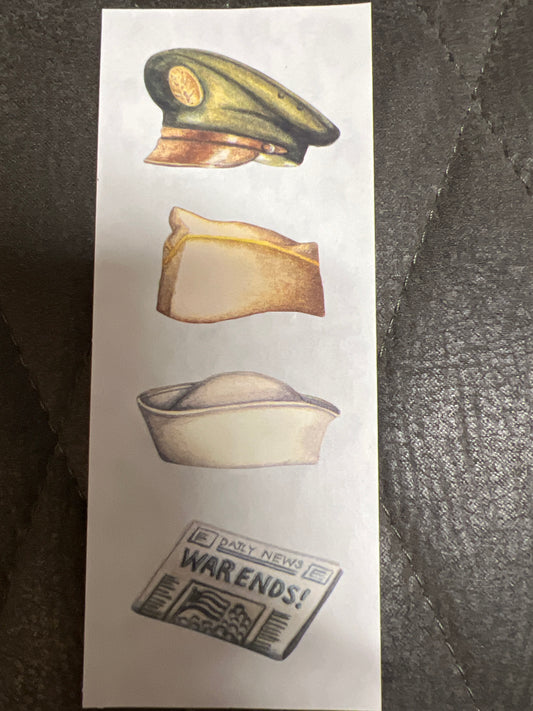 Creative Memories Stickers Heritage Military Hats new