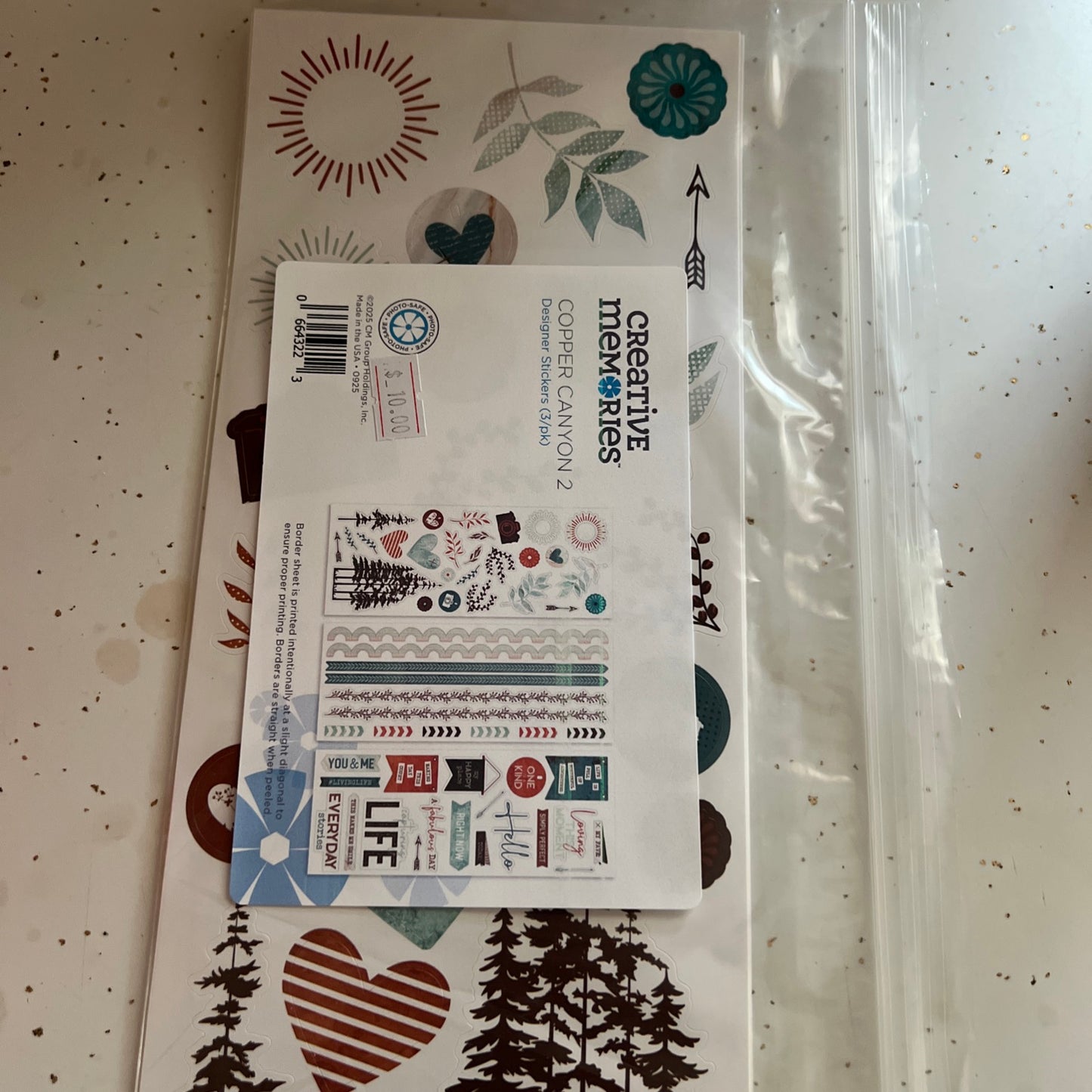 Creative Memories Copper Canyon 2 Stickers New