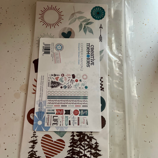 Creative Memories Copper Canyon 2 Stickers New