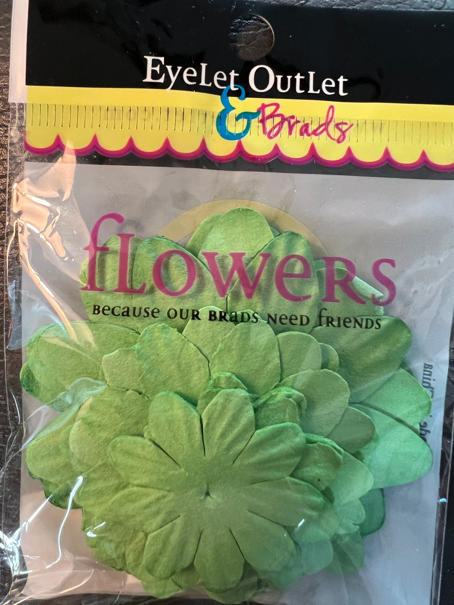 Green Paper Flowers Embellishments Christmas