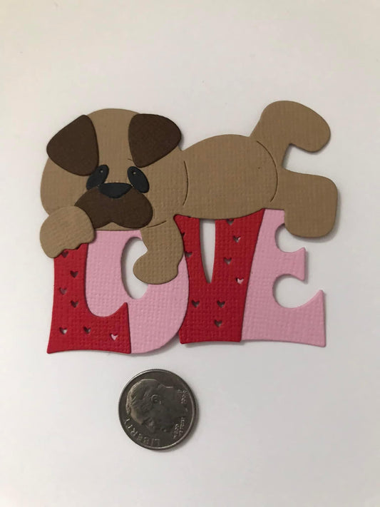Dog on Love Die Cuts Valentine’s
