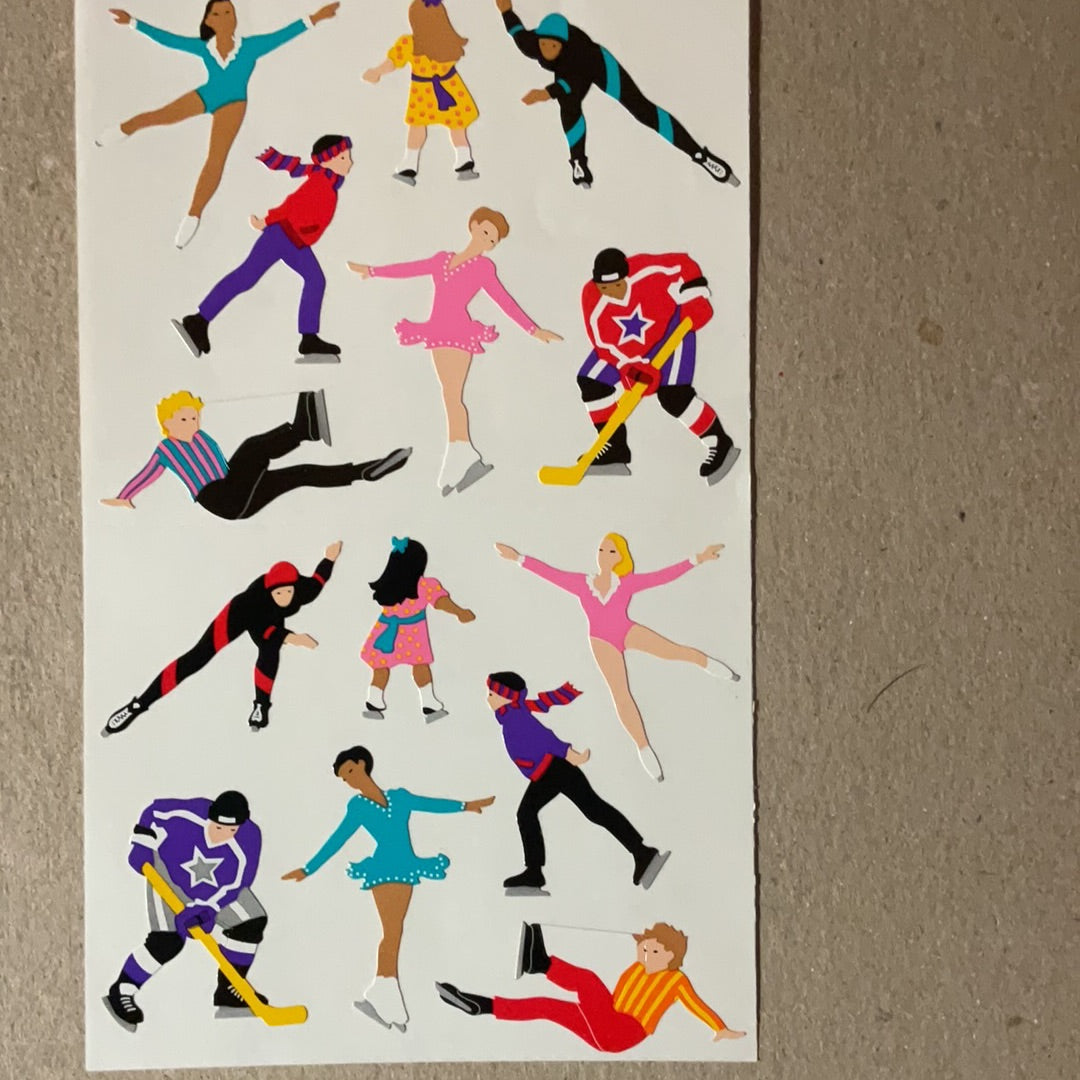 Mrs. Grossman’s Large Stickers Ice Skaters Winter