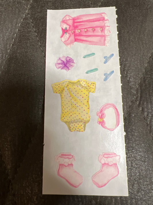 Creative Memories Stickers Girls First Years Clothes new