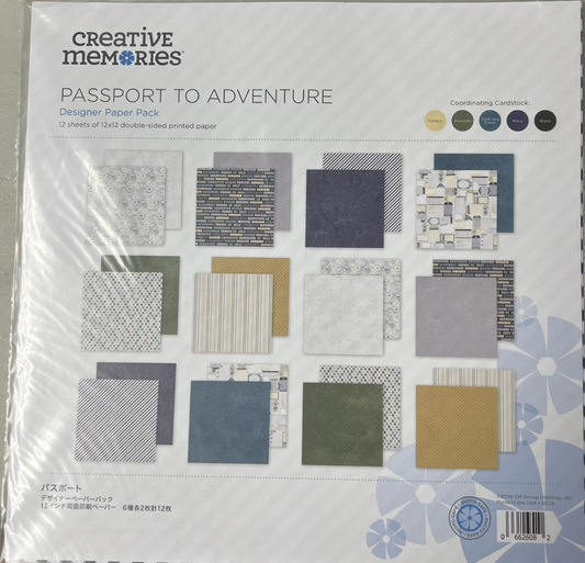 Creative Memories Passport to Adventure Paper Pack New