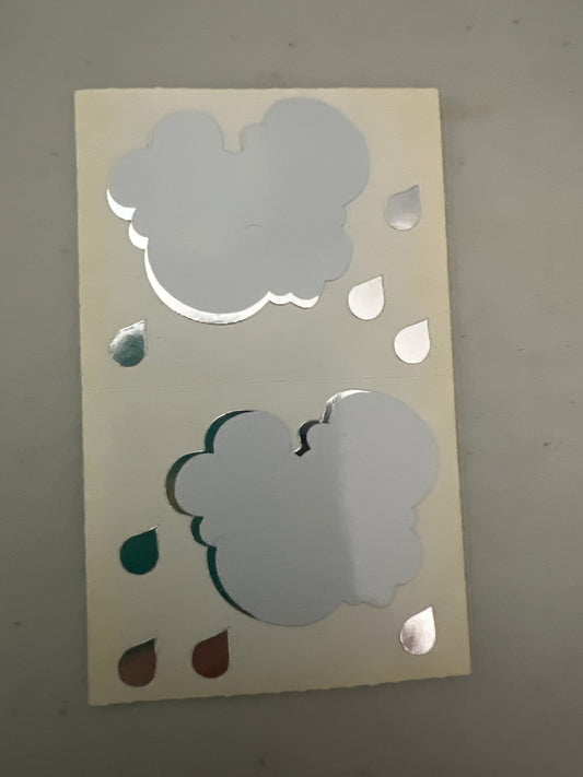 Mrs. Grossman’s Stickers Rain Clouds 1/2 Sheet