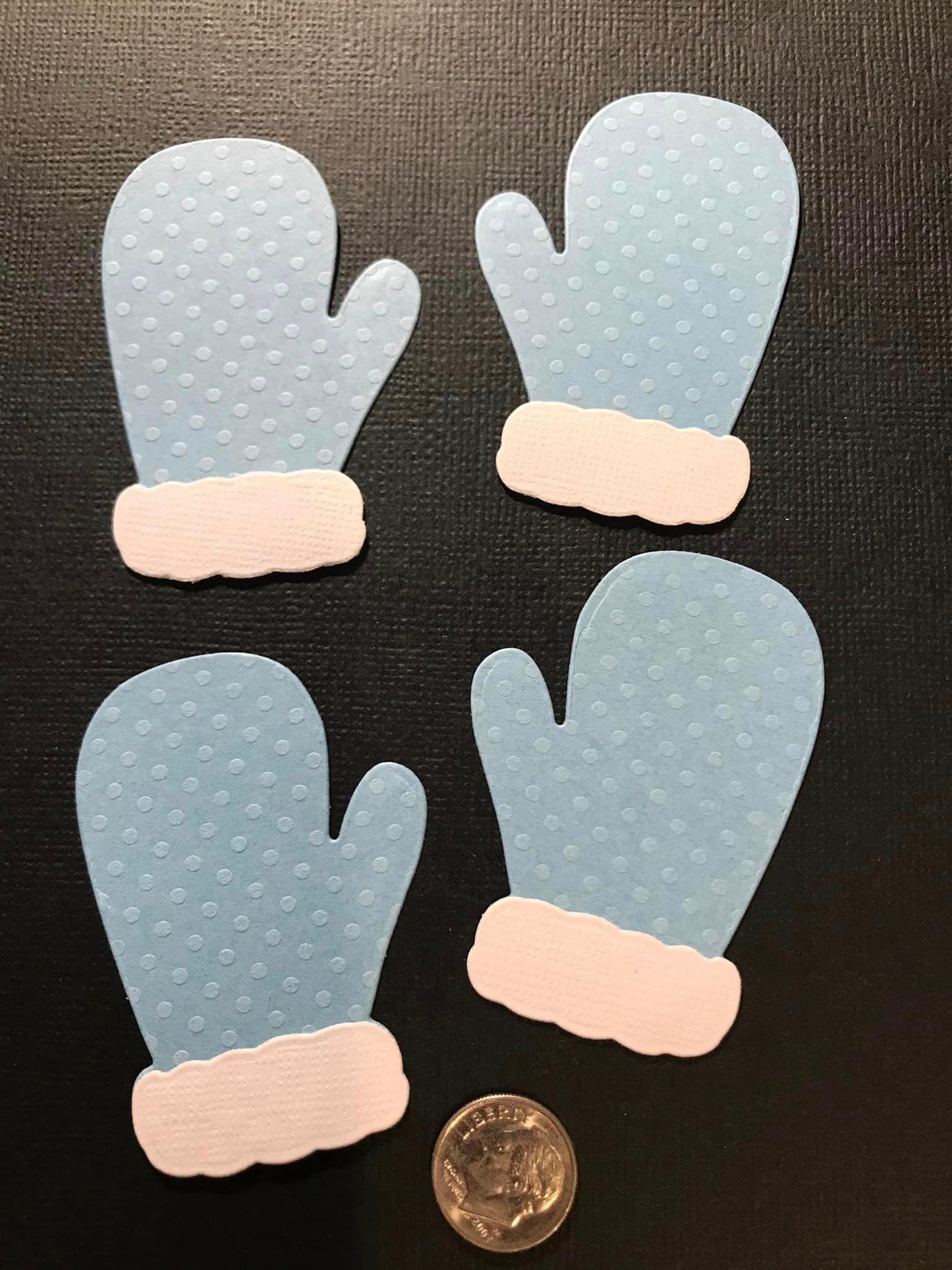 Blue Mittens Die Cuts Winter