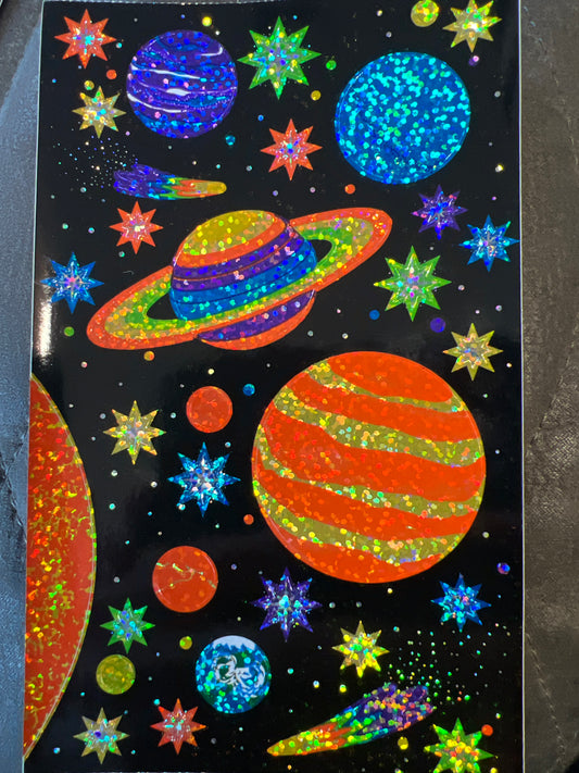 Mrs. Grossman’s Large Stickers Sparkle Solar System New