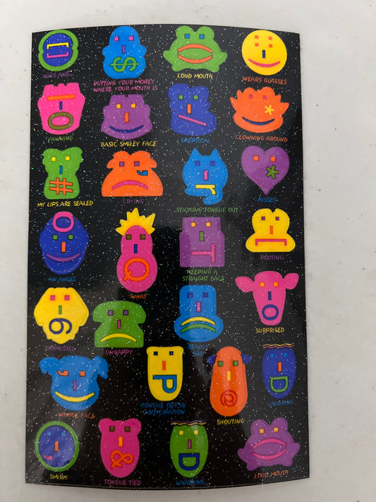 Mrs. Grossman’s Large Stickers Glitter Chit Chat New
