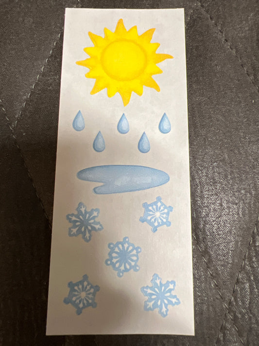Creative Memories Stickers Happenings Sun, Rain, Snow new