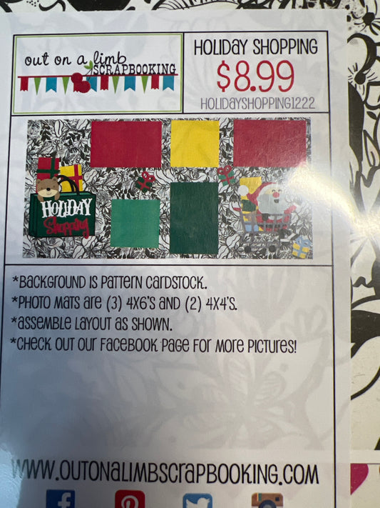 X Out on a Limb Scrapbook Kit Holiday Shopping Christmas New