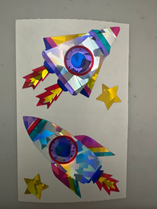 Mrs. Grossman’s Stickers Space Rockets 1/2 Sheet