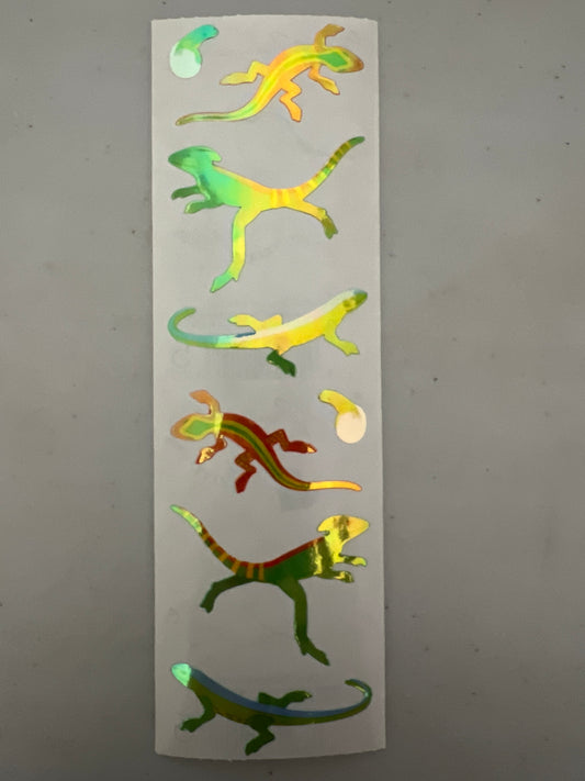 Mrs. Grossman’s Stickers Reptiles Opal Tropical Lizards New