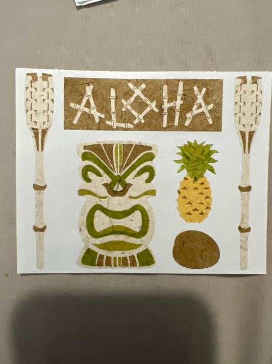 Mrs. Grossman’s Large Stickers papier Hawaiian tiki 1/2 sheet new