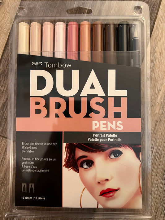 Tombow Dual Brush Markers Portrait Pallette Set of 10