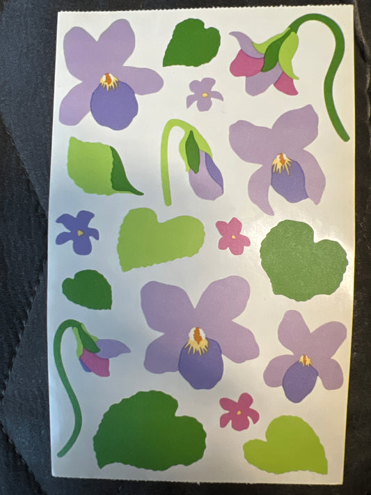 Mrs. Grossman’s Large Stickers Vellum Violets New