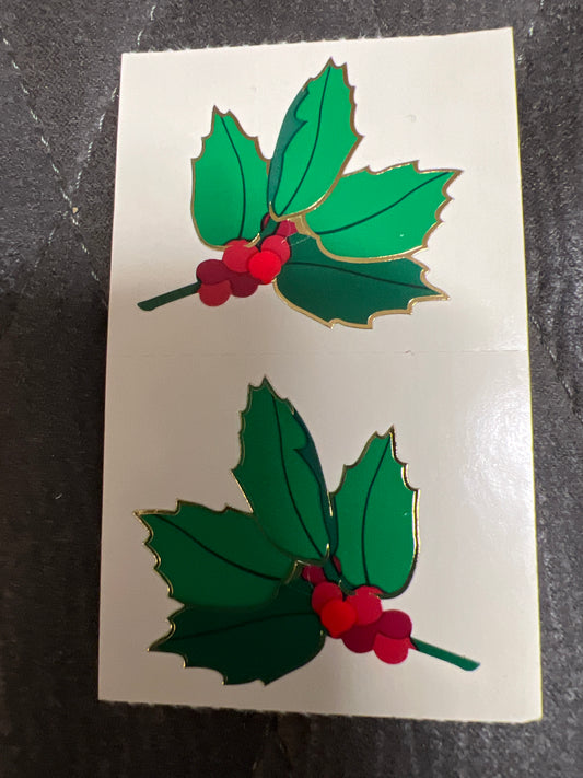 Mrs. Grossman’s Stickers Christmas Holly 1/2 sheet New