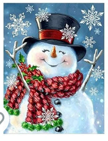 SALE! New! Diamond Painting Kits Christmas Snowman Hat Scarf Winter