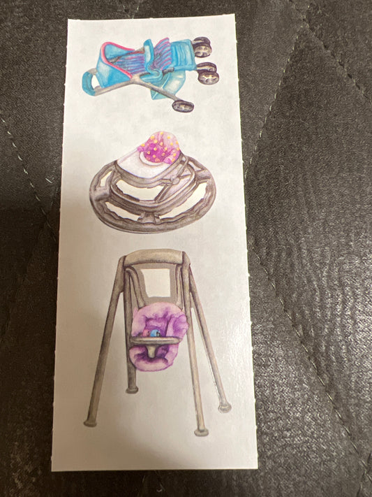 Creative Memories Stickers Girls/Boys First Years Swing, Bouncer, Stroller new